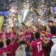 Perayaan kemenangan Qatar sebagai juara Piala Asia 2023