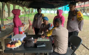 Pemeriksaan Kesehatan Bagi Personel Pengamanan TPS di wilayah hukum Polda Sultra