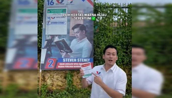 Punya 4 Juta Pengikut, Youtuber Steven Stenly Hanya Raih Suara Segini di Dapil 1 Kota Kendari Versi Real Count KPU