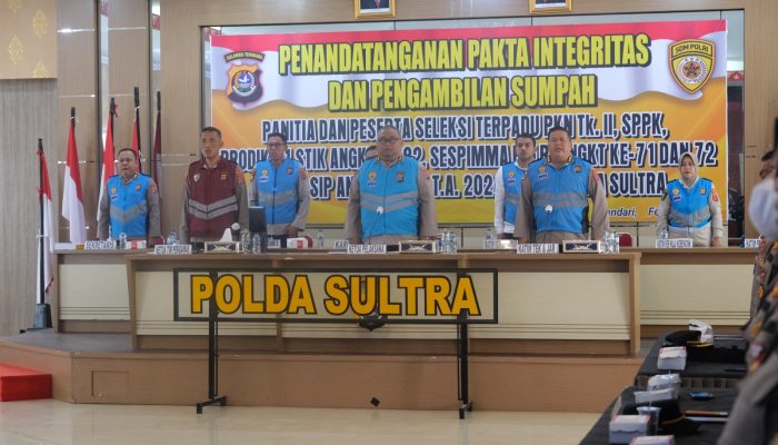 Polda Sultra Komitmen Wujudkan Penerimaan Polri yang Bersih dan Transparan