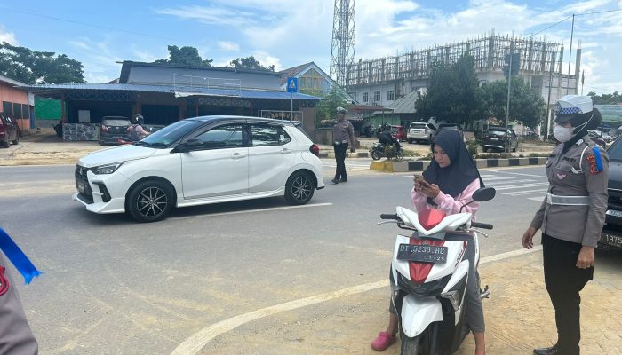 Satgas Gakkum Ops Keselamatan Anoa Polda Sultra Sasar Pengendara Motor Tanpa Helm