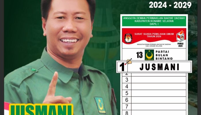 Jusmani Caleg PBB Amankan Satu Kursi DPRD Konsel