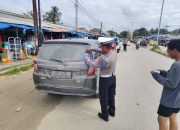 Operasi Keselamatan Anoa Polda Sultra Lakukan Pembinaan dan Penyuluhan di Area Pasar