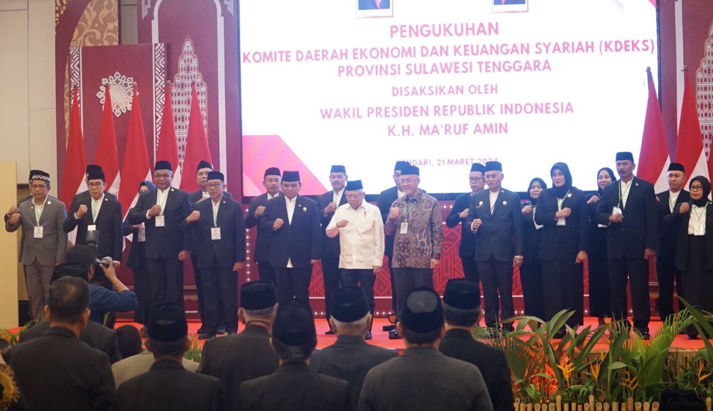 Pengukuhan KDEKS Provinsi Sultra oleh Wakil Presiden, Ma’ruf Amin
