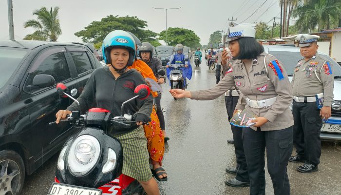 Satgas Preemtif Ops Keselamatan Anoa Polda Sultra Gencar Sosialisasi Keselamatan Berlalu Lintas