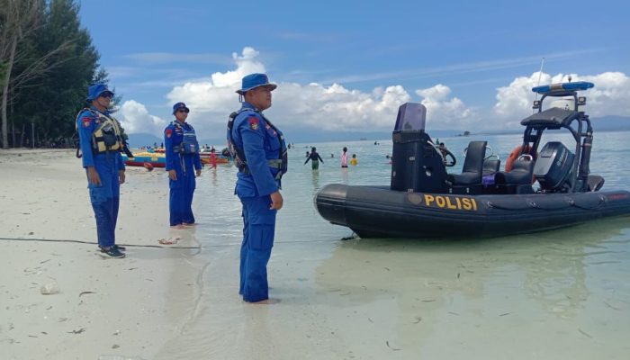 Jaga Keamanan Wisata Pulau Bokori dan Toronipa selama Libur Lebaran, Ditpolairud Sultra Lakukan Patroli Pengamanan