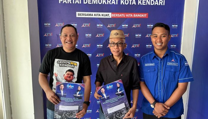 Kompak! Asmawa Tosepu dan Yudhianto Mahardika Ambil Formulir Calon Wali Kota Kendari di Partai Demokrat