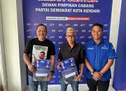 Asmawa Tosepu - Yudhianto Mahardika Kompak Ambil Formulir Calon Wali Kota Kendari di Partai Demokrat