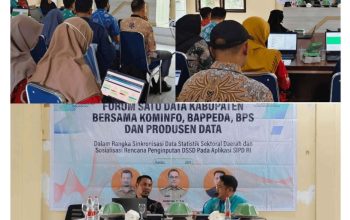Kegiatan Forum satu data Kabupaten Bombana bersama Kominfo, Bappeda, BPS dan Produsen Data