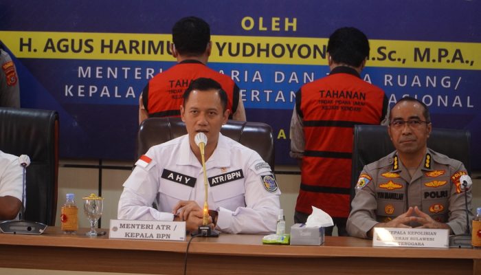 Kunjungi Polda Sultra, Menteri ATR/BPN RI Bahas Kasus Mafia Tanah di Bumi Anoa