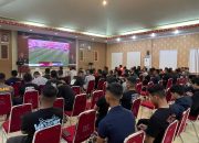 Nonton bareng semifinal Piala Asia U-23 di Aula Dachara, Polda Sultra