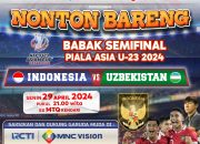Kerjasama MNC Group, Dispar Sultra Gelar Nobar Semifinal AFC U-23 di Eks MTQ