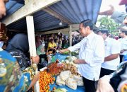 Presiden Jokowi Pantau Pasar Kambara Kabupaten Mubar, Pastikan Stabilitas Harga Kebutuhan Pokok 