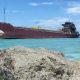 Kapal Kargo MV Da Hao yang karam di pesisir pantai Kecamatan Togo Binongko, Wakatobi