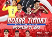 Poster nobar Piala Asia U-23 Timnas Indonesia VS Irak oleh Diskominfo Kolaka