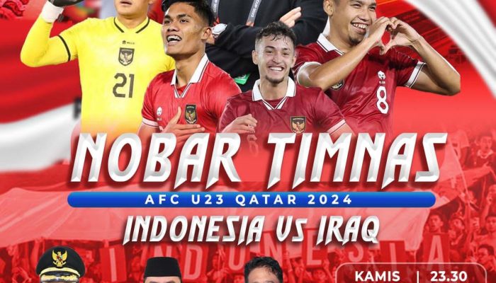Diskominfo Kolaka Gelar Nobar Piala Asia U-23 Indonesia VS Irak Malam Nanti