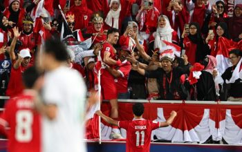 Selebrasi Ivar Jenner usai mencetak gol ke gawang Irak pada laga perebutan peringkat tiga Piala Asia U-23