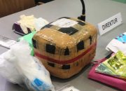 Paket J&T Berisi Ganja Seberat 2,8 Kilogram yang diamankan Dit Resnarkoba Polda Sultra di Kantor J&T Kelurahan Potoro, Kecamatan Andoolo, Kabupaten Konawe Selatan