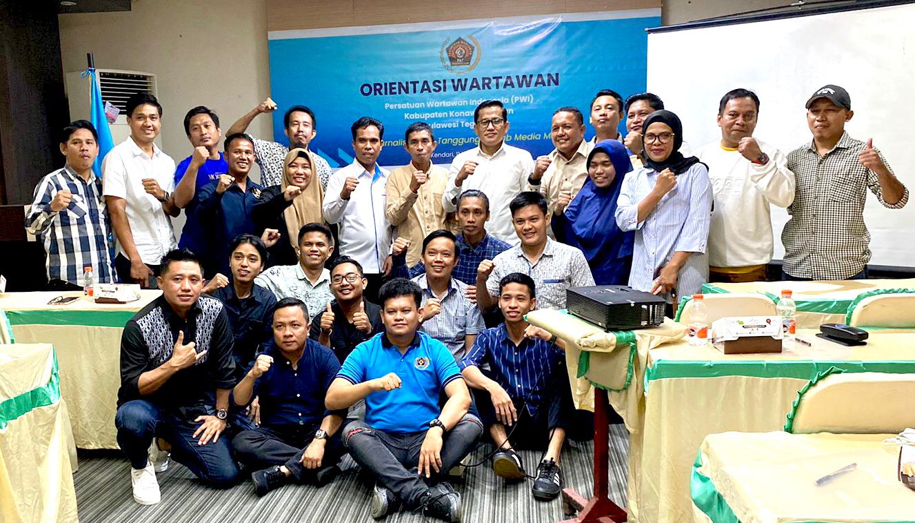 PWI Konawe Selatan bersama PWI Sulawesi Tenggara Menggelar Orientasi Wartawan