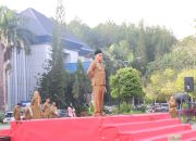 Pimpin Apel Gabungan, Sekda Sultra Sampaikan Tiga Hal Penting Kepada ASN Lingkup Pemprov Sultra
