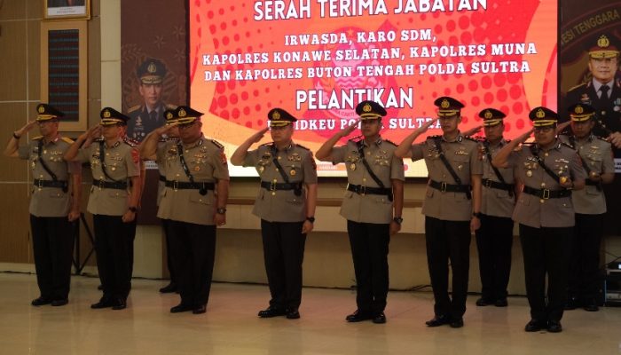 Sejumlah Pejabat Utama dan Kapolres Lingkup Polda Sultra Berganti