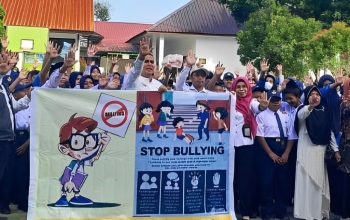 Kampanye Stop Bullying oleh DP3A Kota Kendari di SMPN 5 Kendari