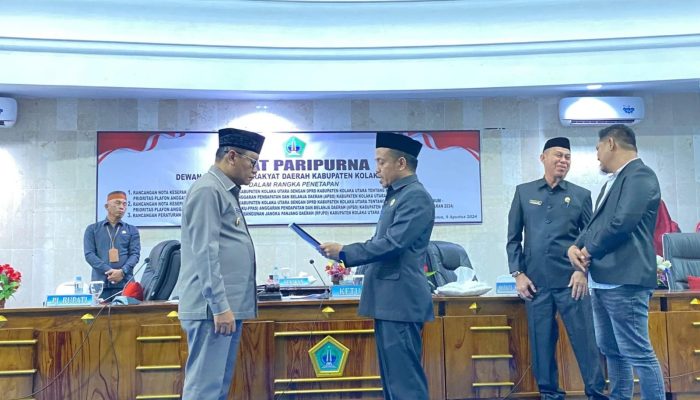 Pemkab Kolut Rapat Paripurna Bersama DPRD, Bahas Perubahan KU-PPAS dan RPJPD 2025—2045