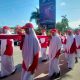 Pelajar di Kota Kendari bentangkan bendera merah putih sepanjang 79 meter