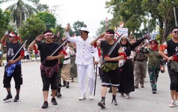 Keseruan Karnaval Juang memperingati HUT ke-79 RI di Kota Kendari