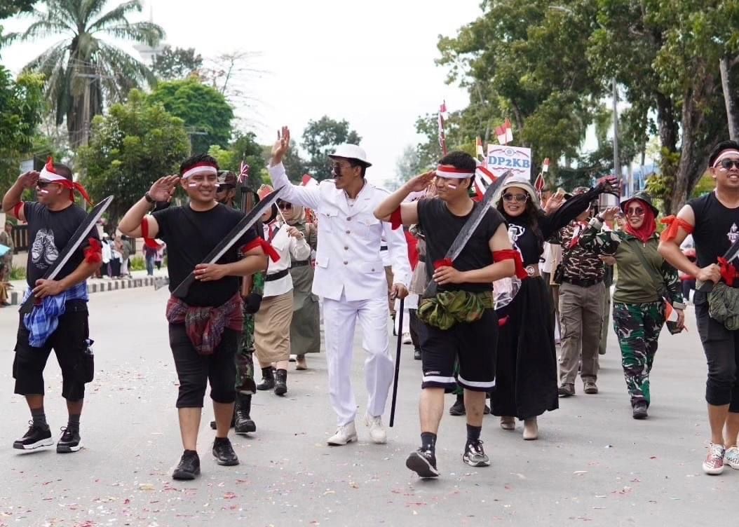 Keseruan Karnaval Juang memperingati HUT ke-79 RI di Kota Kendari