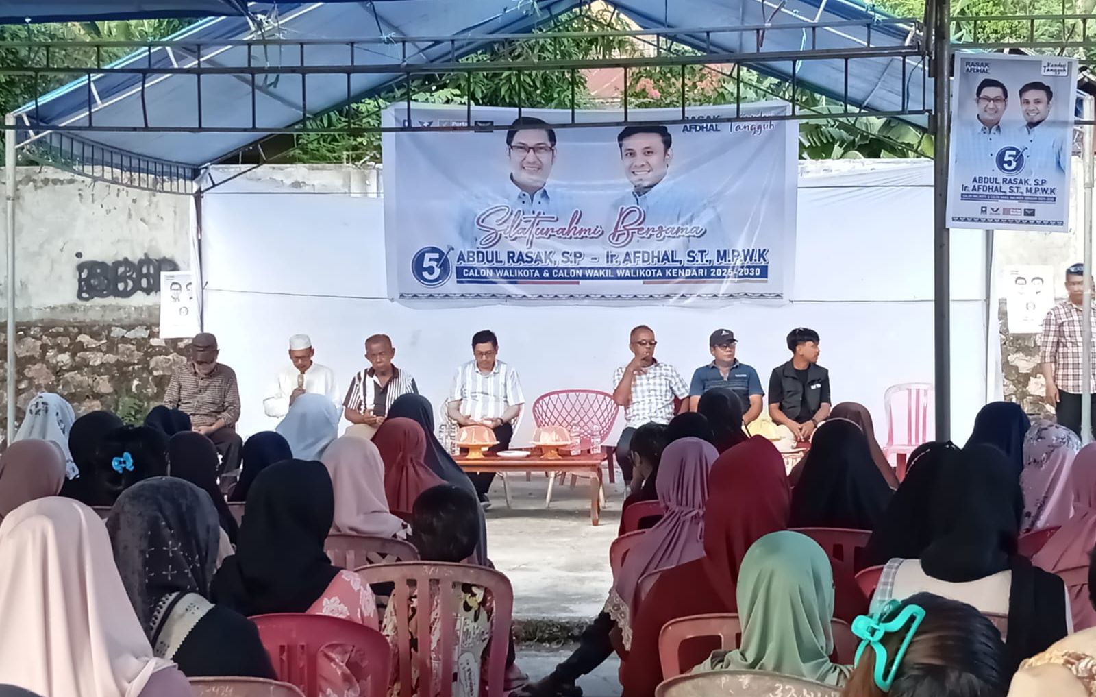 Suasana kampanye Abdul Rasak di Kelurahan Kendari Caddi, Kecamatan Kendari