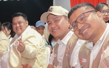 Mantan Ketua DPW Perindo Sultra, Jaffray Bittikaka bersama Calon Wali Kota Kendari, Yudhianto Mahardika