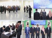 Muhamad Saleh Lantik 4 Pejabat Administrator Lingkup Kemenag Sultra