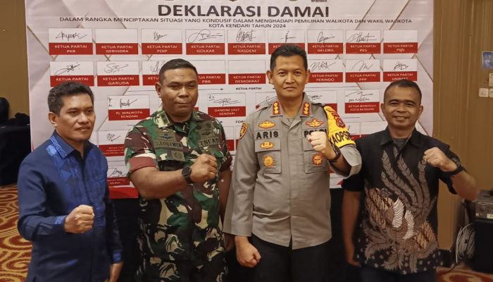 Polresta Kendari Gelar Deklarasi Damai, Komitmen Bersama Ciptakan Pilkada Aman