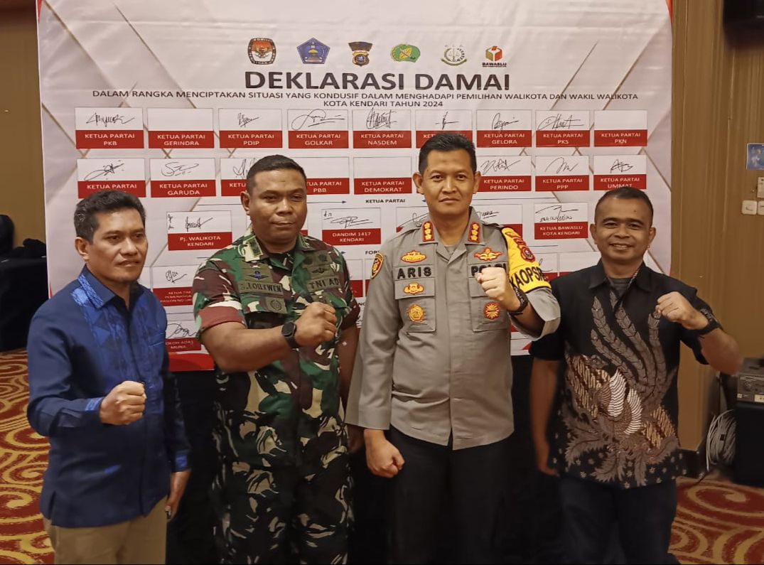 Deklarasi Pilkada Damai Polresta Kendari