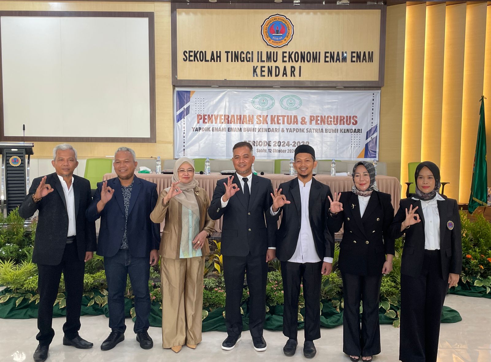 Ketua serta Pengurus Yayasan Pendidikan Enam Enam Bumi Kendari dan Yayasan Pendidikan Satria Bumi Kendari periode 2024—2029