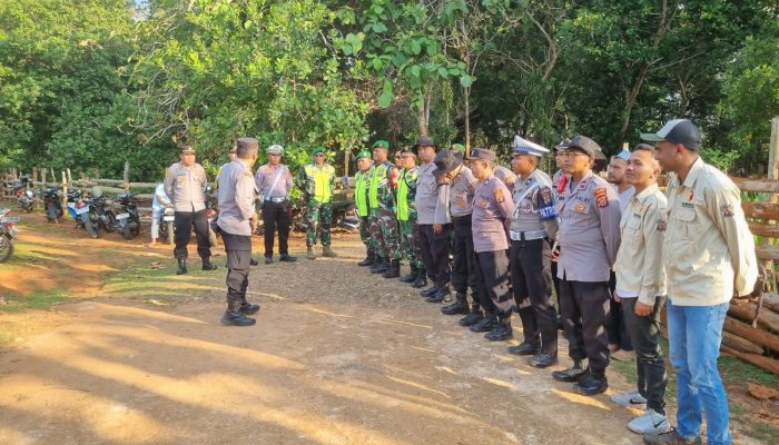 Personel Gabungan Polda Sultra dan Polres Muna Amankan Kampanye Paslon Gubernur