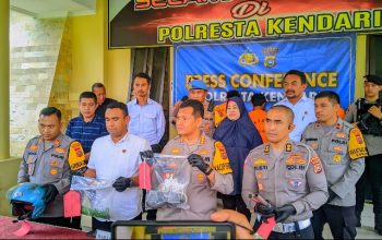 Konferensi pers Polresta Kendari