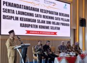 Penandatanganan Kesepakatan Bersama Serta Launching Satu Rekening Satu Pelajar Disiplin Keuangan Sejak Dini