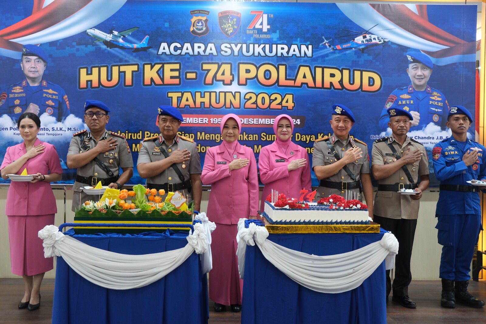 Polda Sultra gelar syukuran HUT ke-74 Ditpolairud