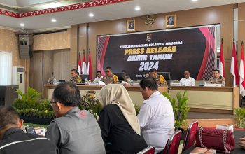 Press Rilis Akhir Tahun Polda Sultra, dipimpin langsung oleh Kapolda Sultra, Irjen Pol Dwi Irianto