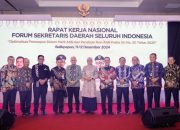 Sekda Sultra Hadiri Rakernas Forum Sekretaris Daerah Seluruh Indonesia di Balikpapan