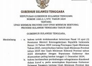 Pemprov Sultra Tetapkan UMP dan UMSP Sultra 2025, Ini Besarannya
