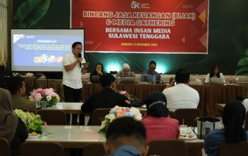 Otoritas Jasa Keuangan Sulawesi Tenggara menggelar Bincang Jasa Keuangan (Bijak) dan Media Gathering bersama Insan Media