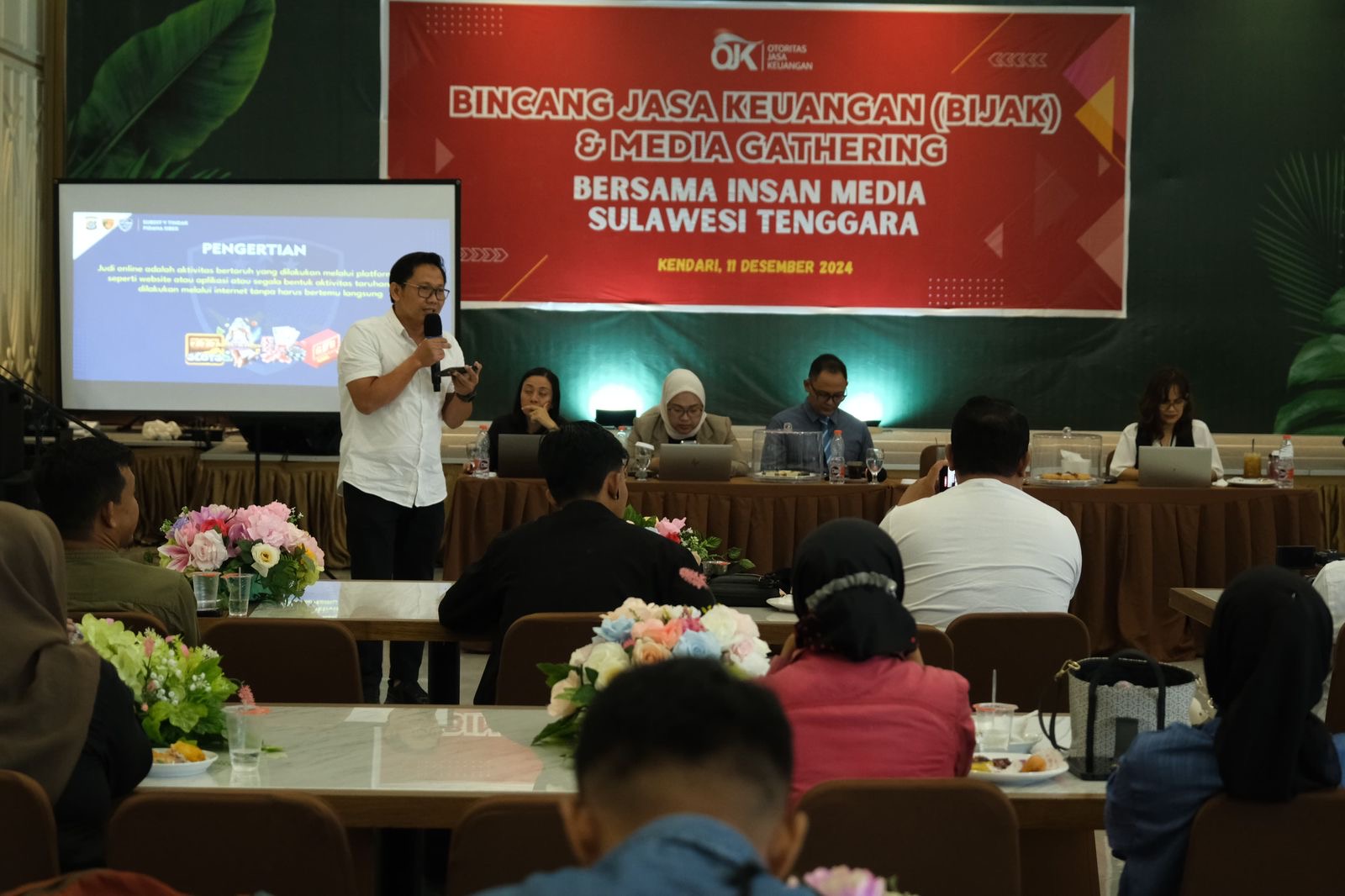 Otoritas Jasa Keuangan Sulawesi Tenggara menggelar Bincang Jasa Keuangan (Bijak) dan Media Gathering bersama Insan Media