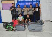 Polsek Lasolo Berhasil Amankan Pelaku Pencurian Mesin Kapal di Desa Otole