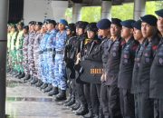 Personel Gabungan Bersama Pemkot Kendari Laksanakan Apel Gelar Pasukan untuk Amankan Malam Pergantian Tahun