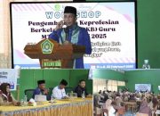 Kakanwil Kemenag Sultra Buka Workshop Pengembangan Keprofesian Berkelanjutan di MTsN 1 Kendari