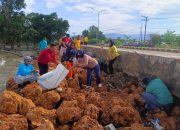 Polres Kolaka Bersama Kodim 1412 Kolaka Gelar Bersih-Bersih Sepanjang Pantai Sutan Raja