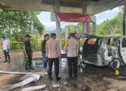 Kebakaran di APMS Desa Lamondowo Konawe Utara, Satu Anggota Polisi Alami Luka Bakar